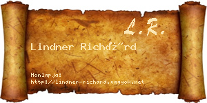 Lindner Richárd névjegykártya