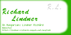 richard lindner business card